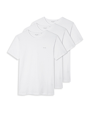 Shop Paul Smith Cotton Crewneck Tees, Pack Of 3 In White
