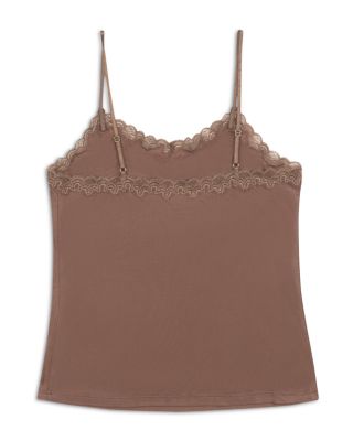 Lace Trim Silk Camisole