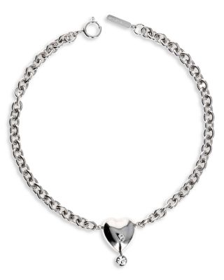 【Justine Clenquet】大人気★Heart Crystal ハートネックレス Silver Heart Crystal Necklace by Justine Clenquet on Sale