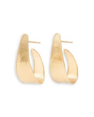 18K Yellow Gold Lunaria Small Hoop Earrings