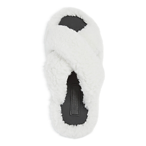 Shop Apparis Biba Luxe Teddie Slippers In Ivory
