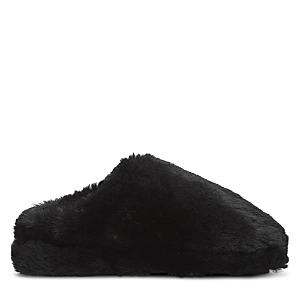 Shop Apparis Misha Faux Fur Slippers In Noir