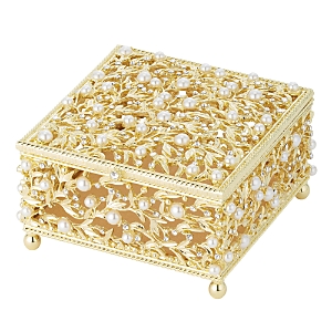 Shop Olivia Riegel Eleanor Gold Tone Crystal Embellished Box