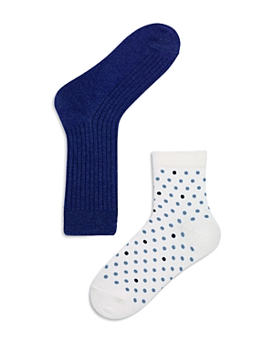 Hue Layered Look Socks, Pack Of 2 In Dots