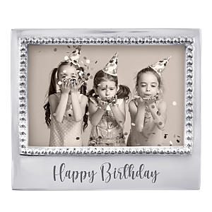Shop Mariposa Happy Birthday Beaded Frame, 4 X 6 In Aluminum