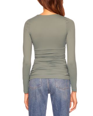 Ruched V Neck Top