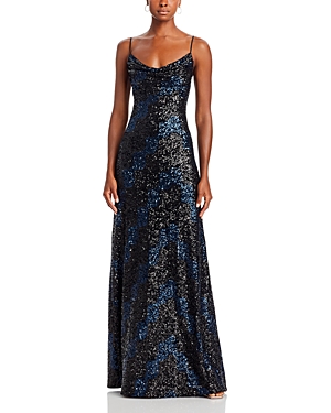 HALSTON SYRENA SEQUINED GOWN