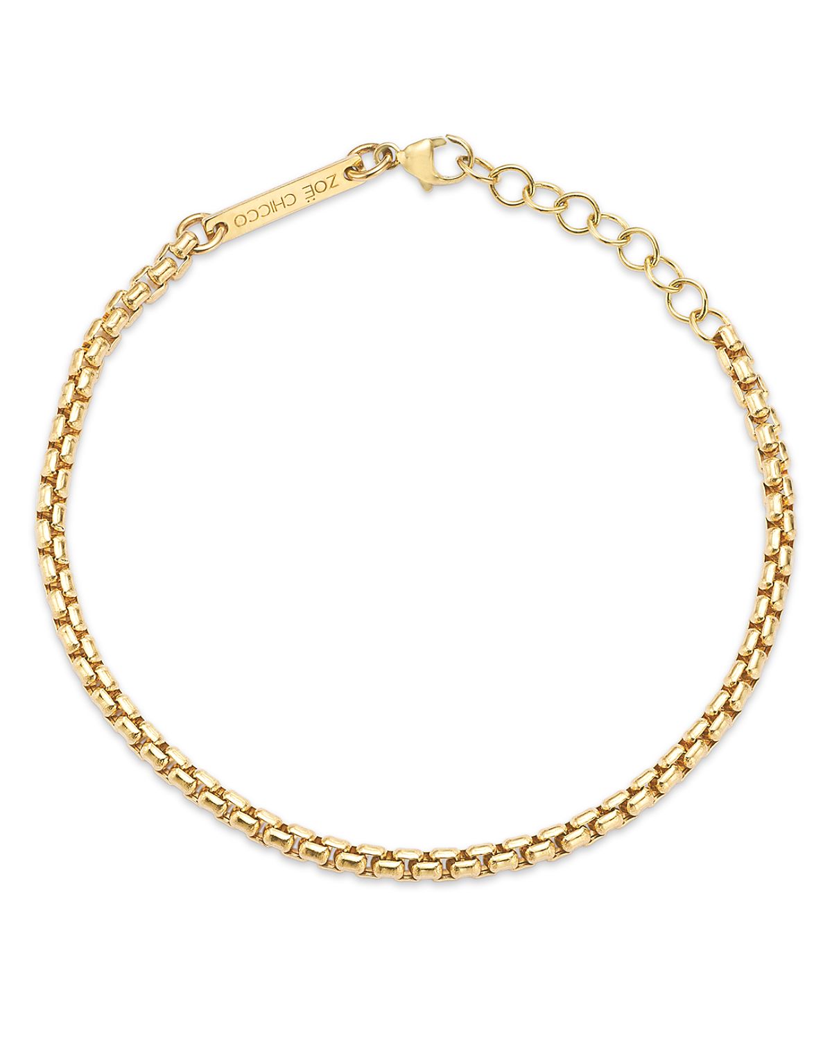 Zoe Chicco 14K Yellow Gold Heavy Metal Medium Box Link Chain Bracelet