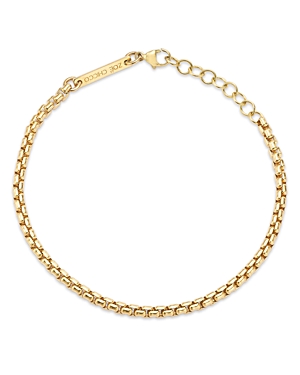 ZOË CHICCO 14K YELLOW GOLD HEAVY METAL MEDIUM BOX LINK CHAIN BRACELET