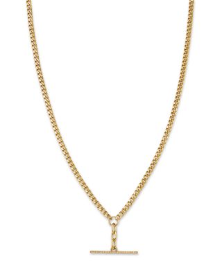 Zoe Chicco 14K Yellow Gold Heavy Metal Diamond Bar Lariat Necklace, 16-18
