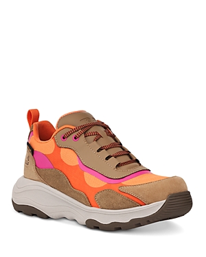 Shop Teva Women's Geotrecca Low Top Waterproof Hiking Sneakers In Honey Brown/coral Rose