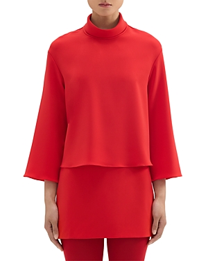 THEORY BOXY ROLL NECK TOP
