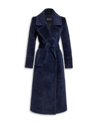Boucle Notch Collar Wrap Coat