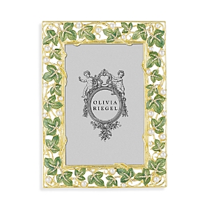 Shop Olivia Riegel Gold Tone Ivy Frame, 4 X 6 In Green/gold
