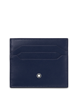 Shop Montblanc Meisterstuck Card Holder Wallet In Blue