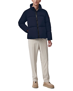 Shop Canada Goose Lawrence Quilted Full Zip Down Jacket In Atlantic Navy