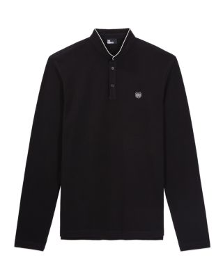 The Kooples Slim Fit Pique Long Sleeve Polo Shirt