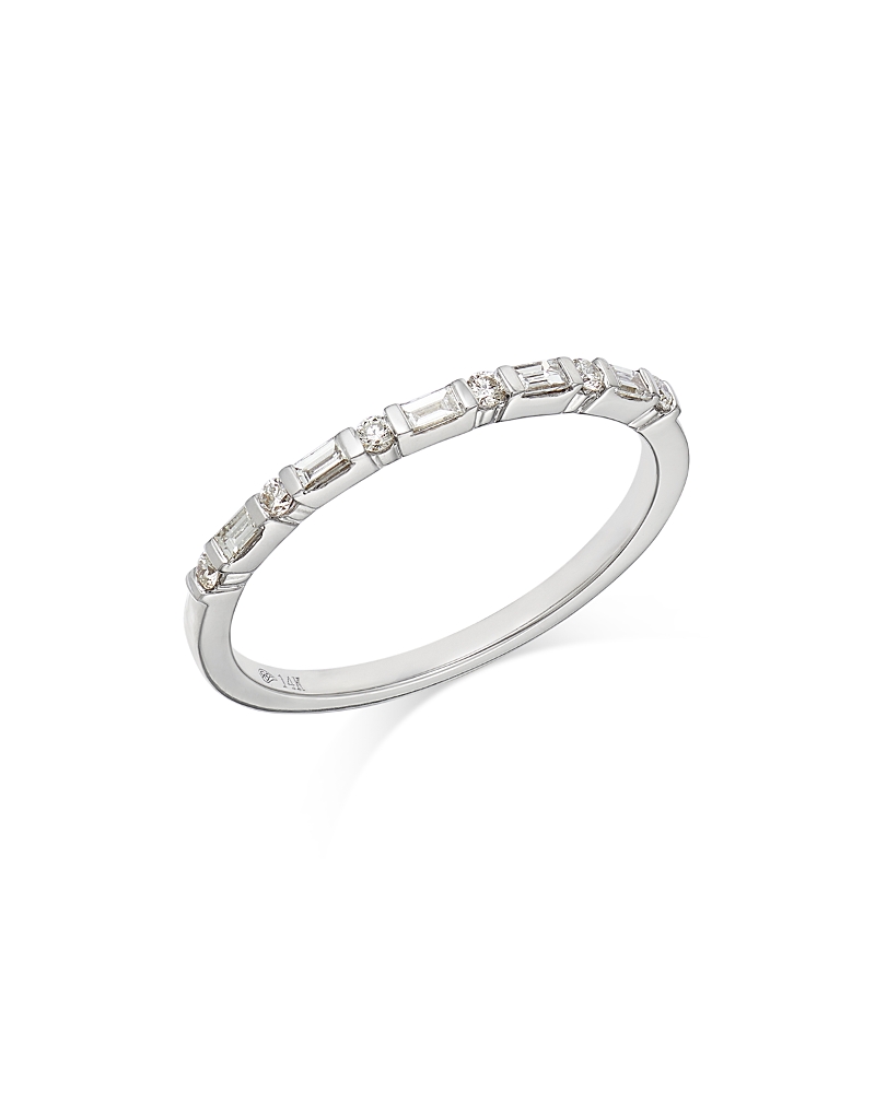 Bloomingdale's Diamond Baguette Band In 14k Gold, 0.18 Ct. T. W. In White