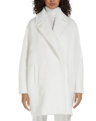 コート MAX MARA STUDIO Women Outer 2426016041600 8 WHITE 225849 Max Mara Studio Calia Notch Collar Coat | Bloomingdale's