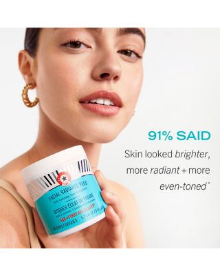 Facial Radiance Pads with Glycolic &amp; Lactic Acids Exfoliating Pads with AHA