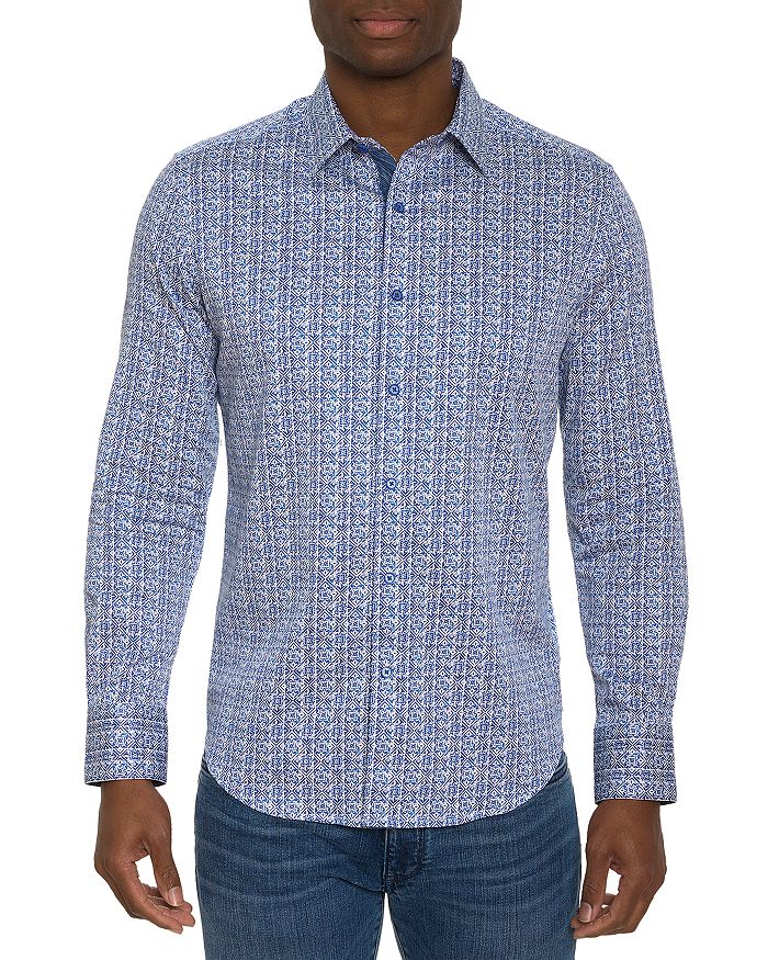 Robert Graham Dolma Printed Long Sleeve Button Front Shirt | Bloomingdale's