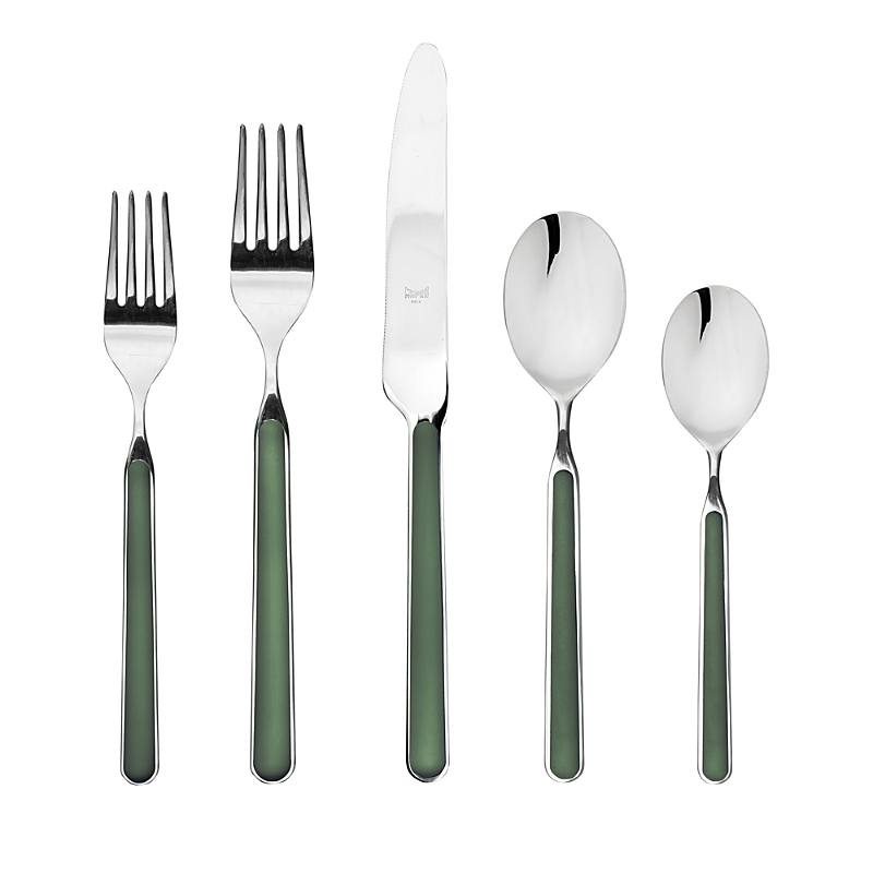 Mepra Fantasia 20-piece Flatware Set In Forest Green