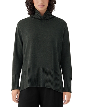 eileen fisher wool turtleneck sweater - 100% exclusive