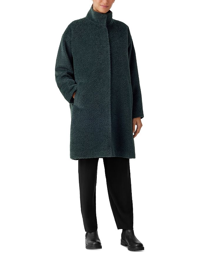Eileen fisher stand cheap collar puffer coat