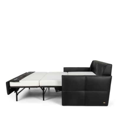 Bentley Fabric & Leather Queen Sleeper Sofa