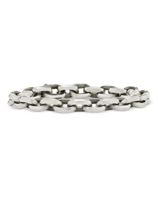 Men's Deco Chain Link Bracelet in Sterling Silver