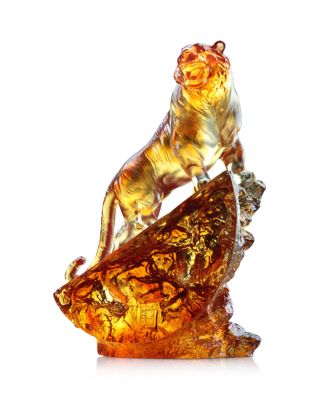 Peak of Satisfaction Tiger Crystal Figure