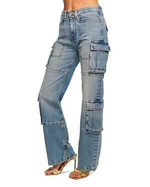 Shop Ramy Brook Giana Cargo Jeans In Lightwash