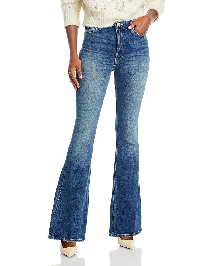 Hudson Holly High Rise Flare Leg Jeans in Timber | Bloomingdale's