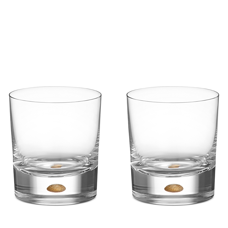 Orrefors Intermezzo Gold Old Fashion Glass, Set Of 2 - Exclusive In Clear