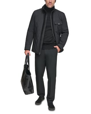 Amberg Diamond Quilted Corduroy Trim Water Resistant Jacket