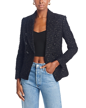 Shop A.l.c Chelsea Double Breasted Blazer In Black