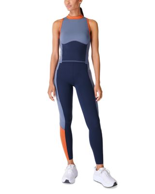 Power Zip Back Color Block Top