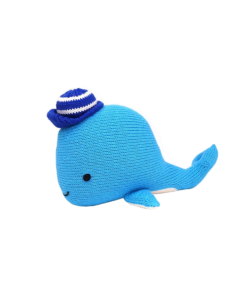 Melange Collection Knit Cotton Whale with Cap - Ages 0+