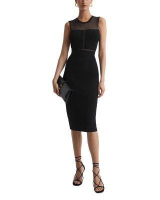 short black dress with mesh sleeves MESH DRESS HUARI BLACK – JAN 'N JUNE