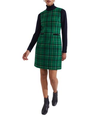 Margot Plaid Wool Sheath Dress