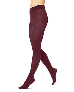 Hue Super Opaque Tights In Burgundy