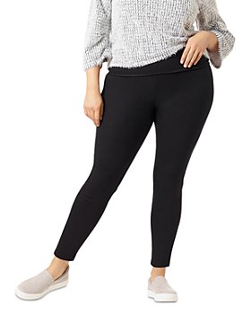 HUE Womens Plus Size Lace Up Microsuede Skimmer Leggings