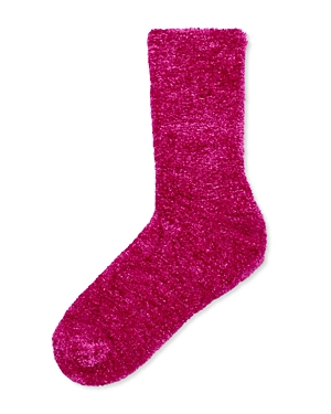 Hue Feather Cozy Socks In Very Berry