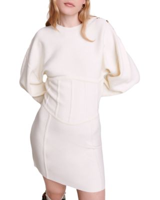 Balloon sleeve sweater dress on sale