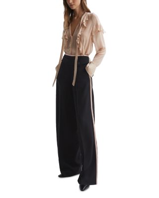 REISS - Lina Button Detail Wide Leg Silhouette
