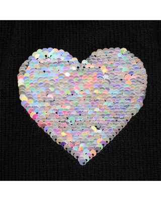 Girls&#39; Knit Heart Hat with Pom Detail - Big Kid