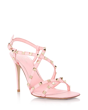 Valentino Garavani Women's Studded Strappy High Heel Sandals In Bubble