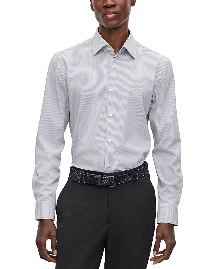 BOSS Hank Long Sleeve Slim Fit Shirt | Bloomingdale's