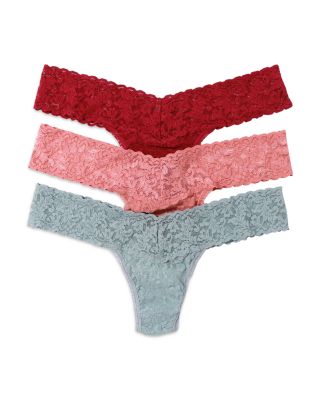 Hanky Panky Signature Stretch Lace Low Rise Thongs, Set of 3