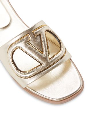 Women's Vlogo Cutout Flat Slide Sandals